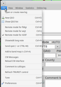 In cqrlog, File - Remote mode for ADIF.